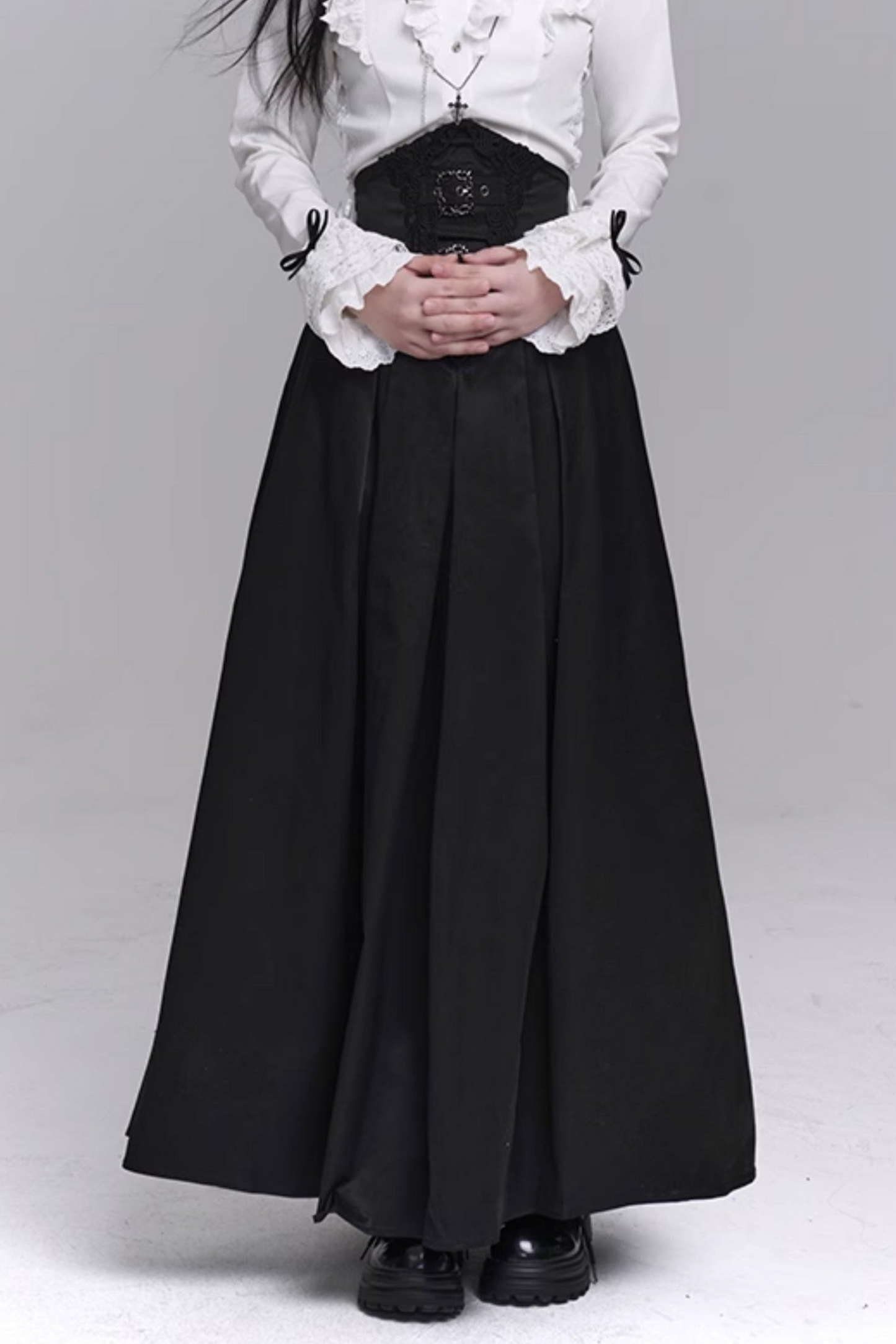 Gothic Style Subculture Top + Long Skirt