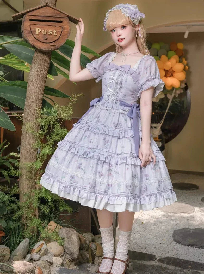 Retro Flower Doll Lolita Dress