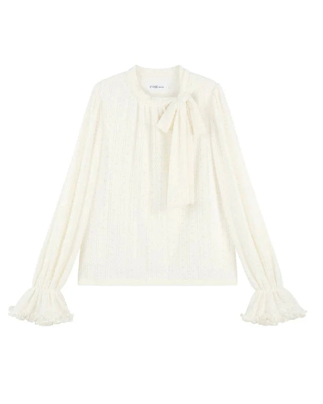 French Sweet Käbel Velvet Dress + Ribbon Neck Blouse