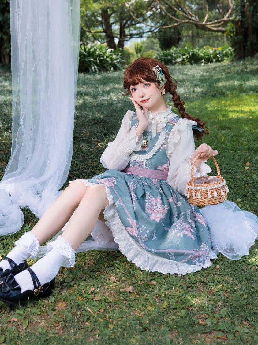 Retro Girly Flower Lolita Dress