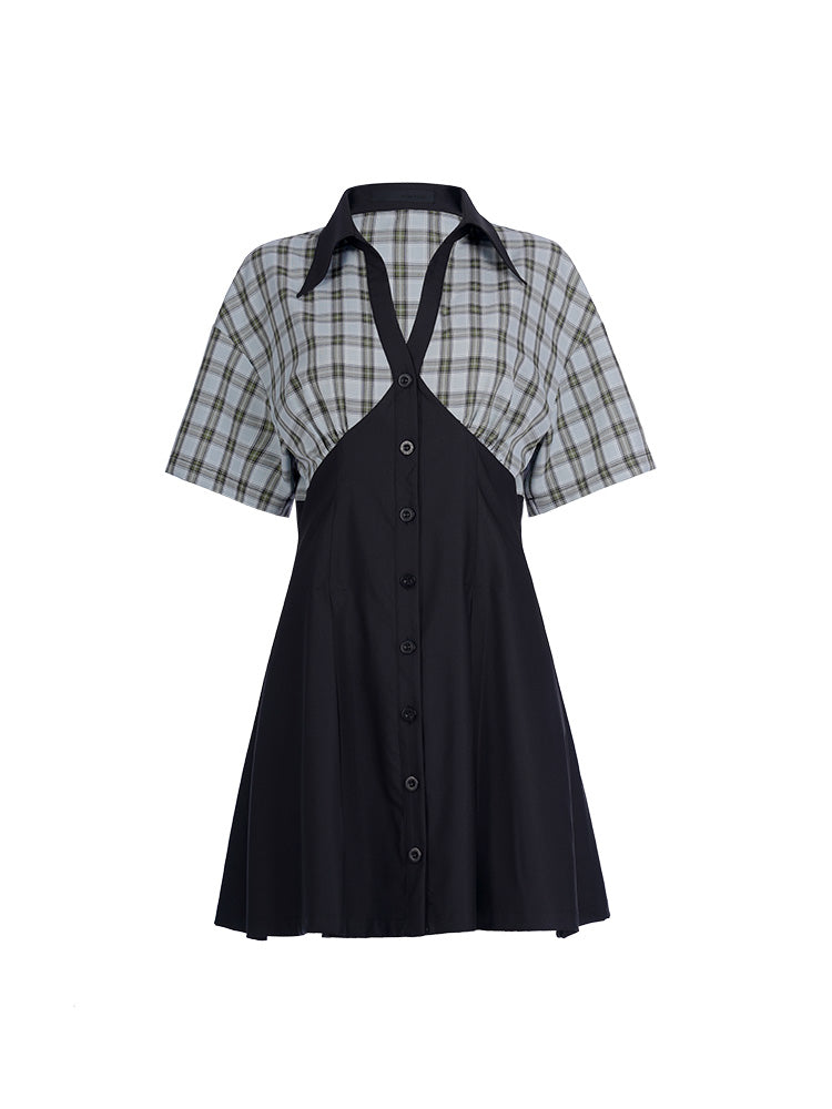 Plaid Skipper Collar Dress