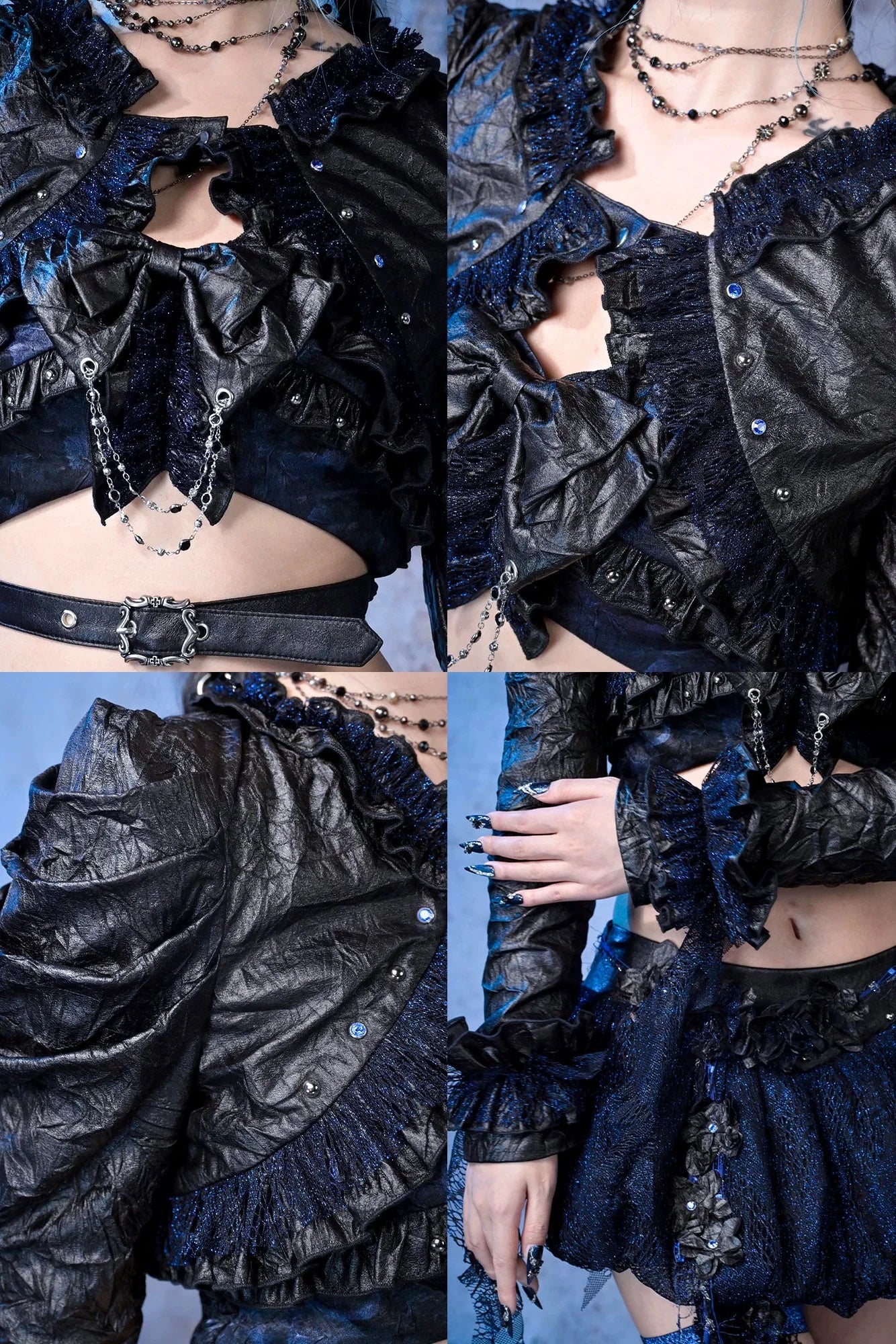 Shiny Punk Cropped Top