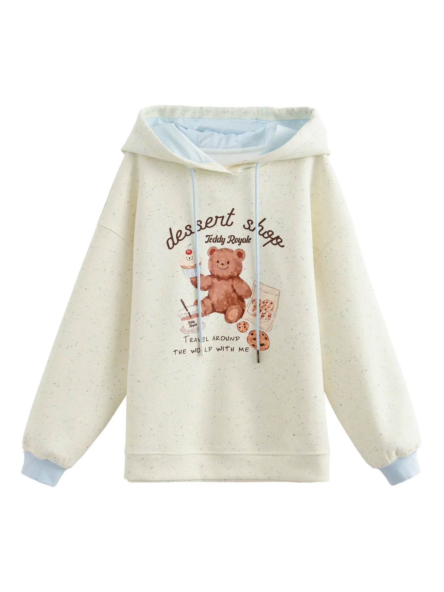 Bear Print Hooded Sweatshirt