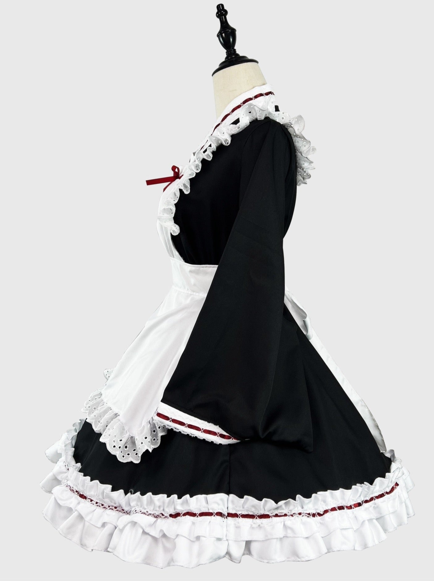 Monochrome Maid Ruffled Dress