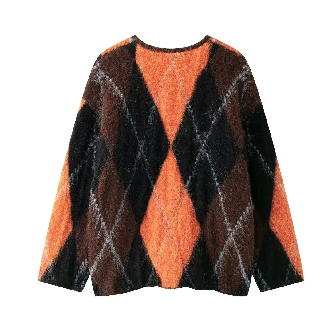 Knitted Cardigan Orange