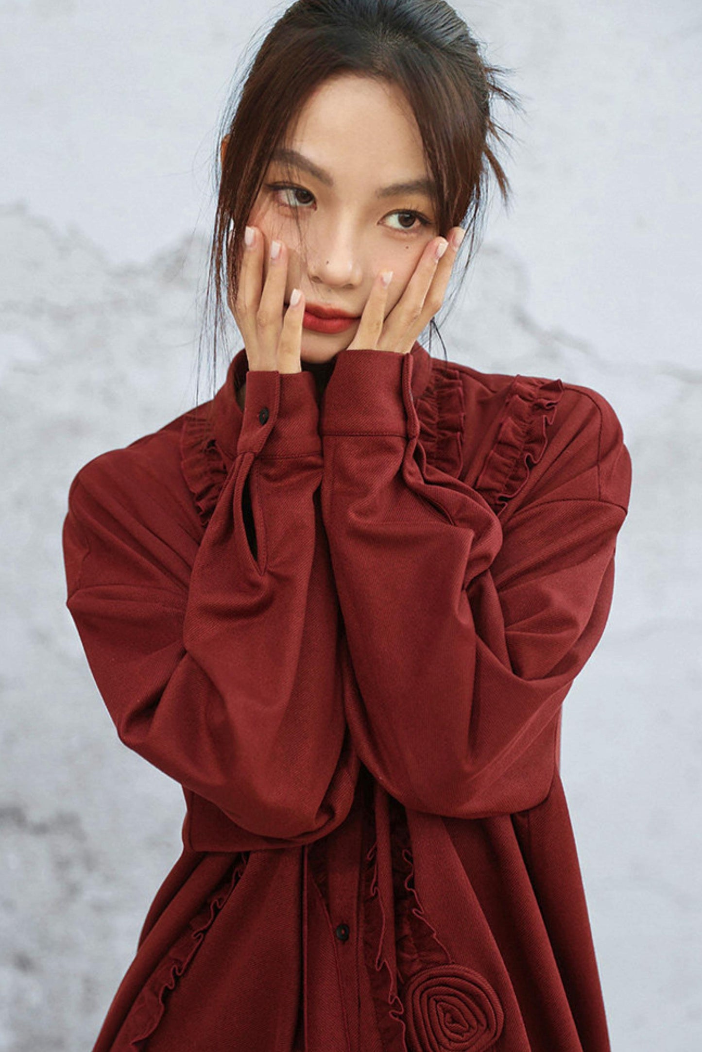 Burgundy Rose Blouse