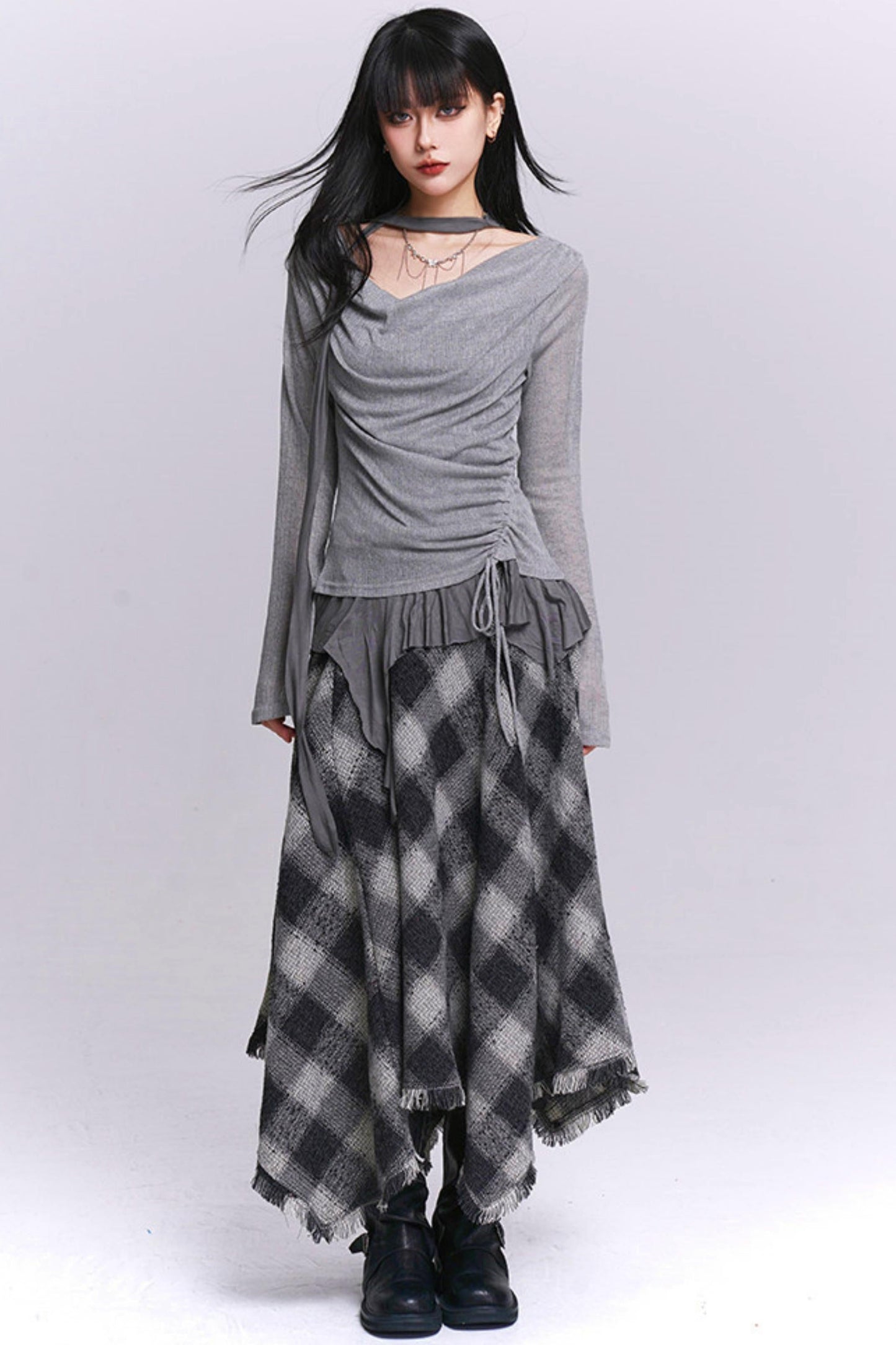 Ghost Girl Open Neck Top + Innerwear