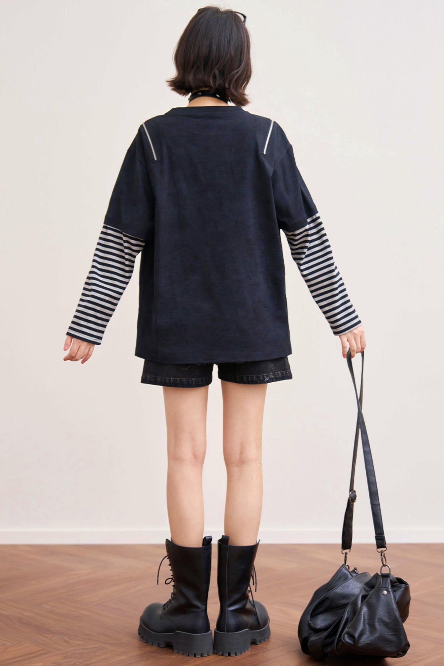 Striped Sleeve Off Shoulder Top