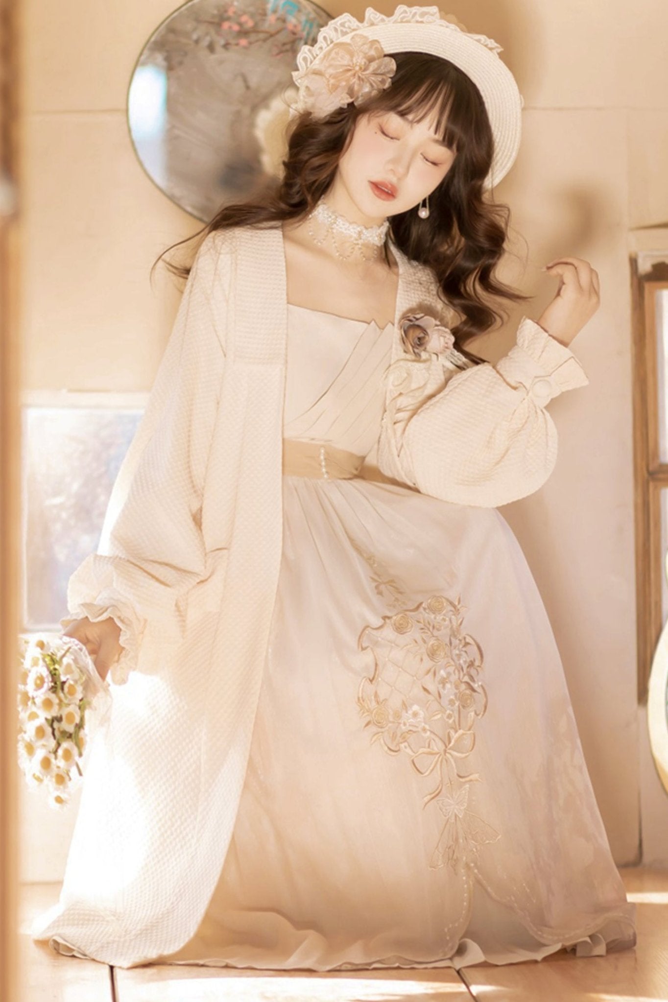 Sweet Retro Jacket + Ruffle Suspender Dress