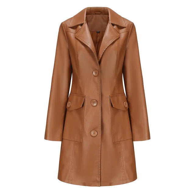 Leather Coat Black