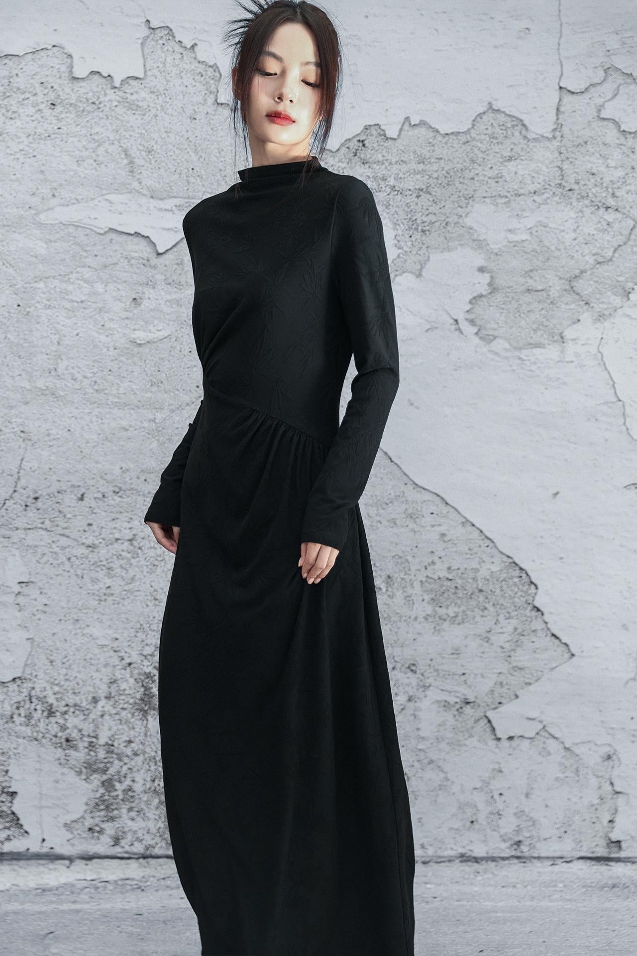 Black Knit Mode Dress