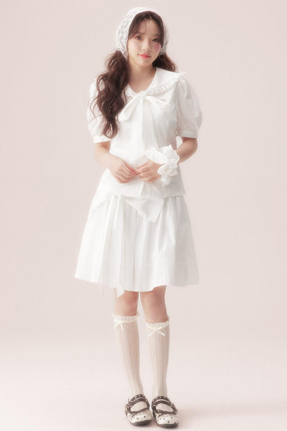 Sea Salt Bow Tie Shirt + Skirt