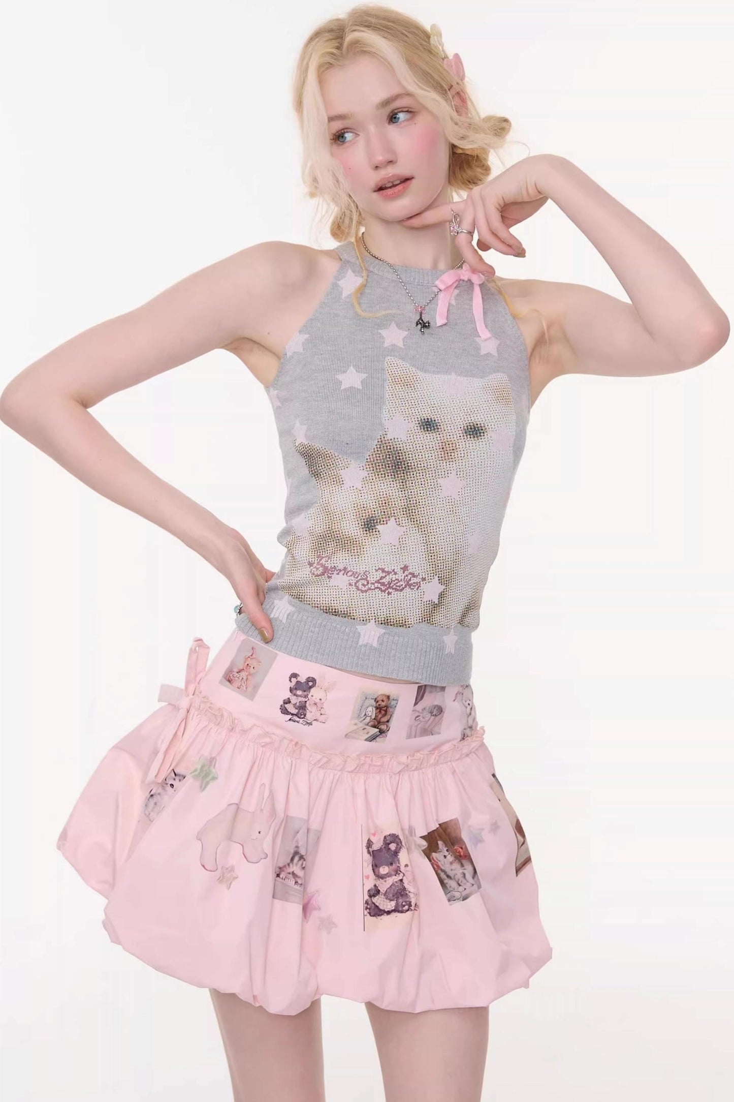 Rabbit Cat Sleeveless Top
