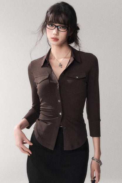High Waist Cinched Blouse