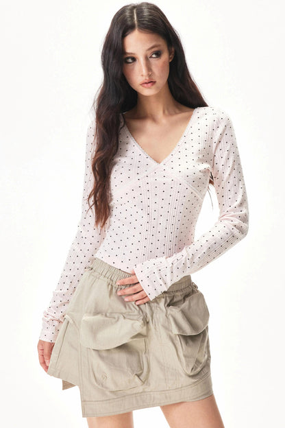 Vertical Striped Knit Top