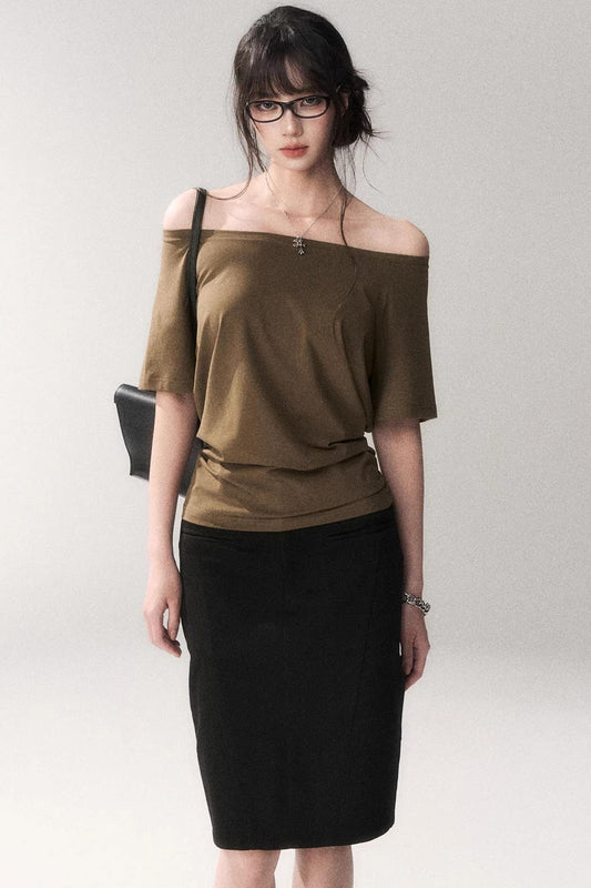Off-shoulder Summer T-shirt