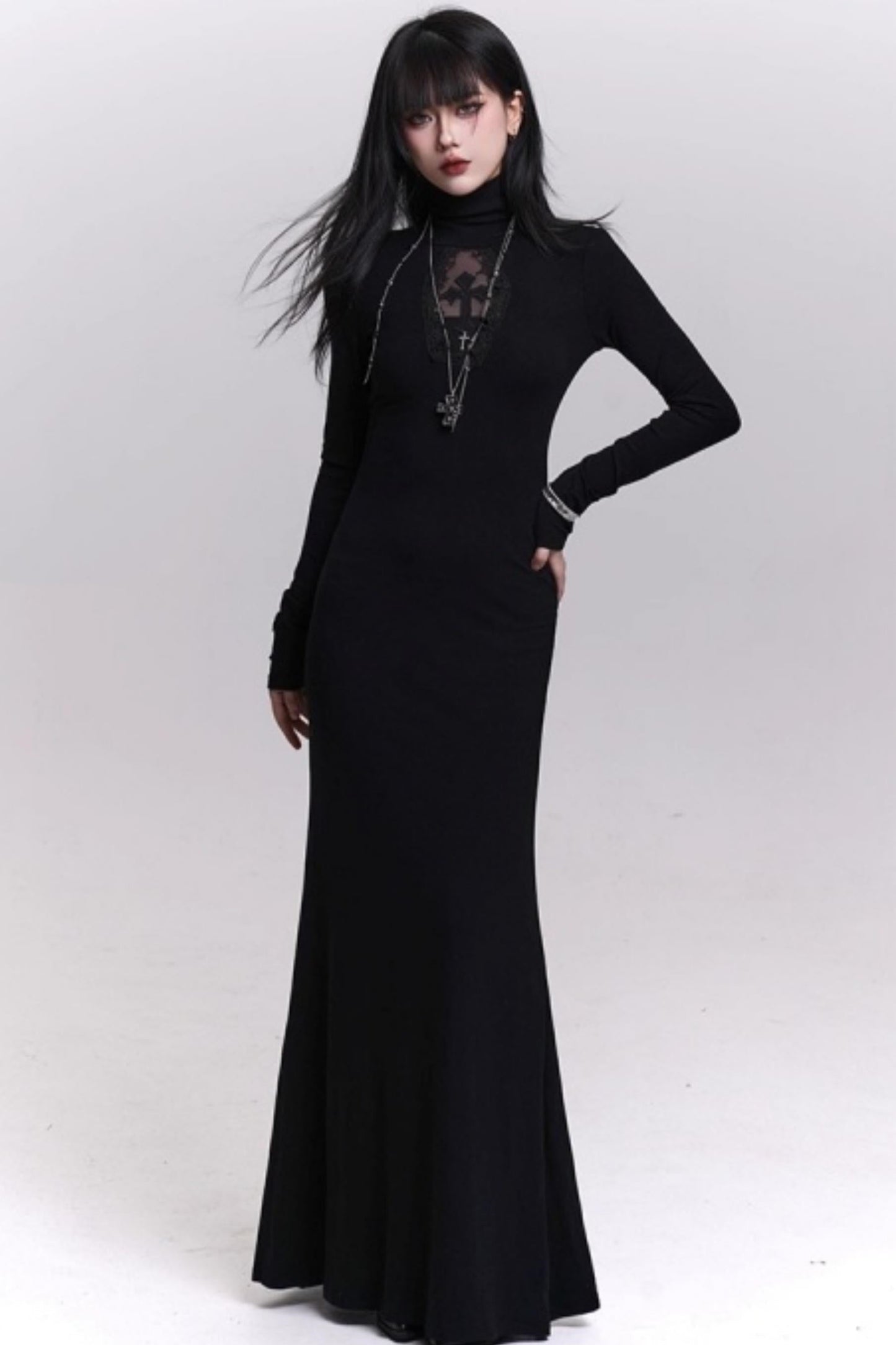 Dark Gothic Black Dress