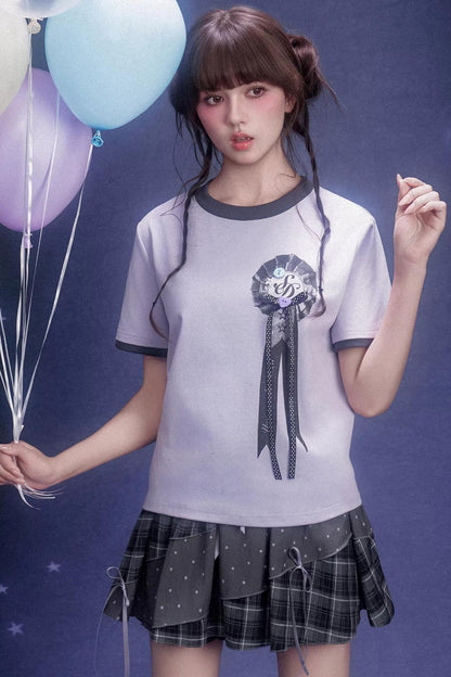 Purple Ribbon Blouse