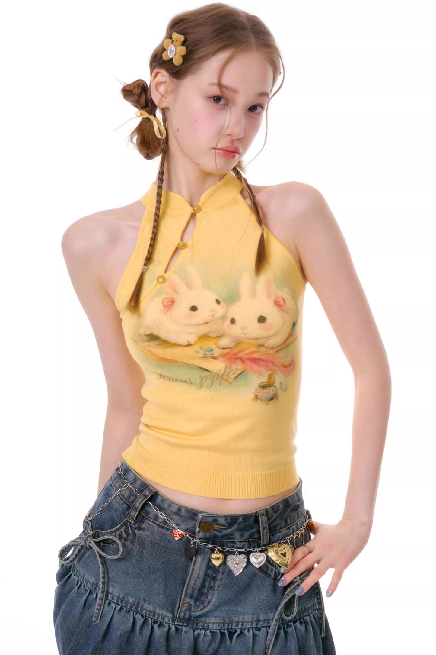 Cloud Rabbit Knit Vest