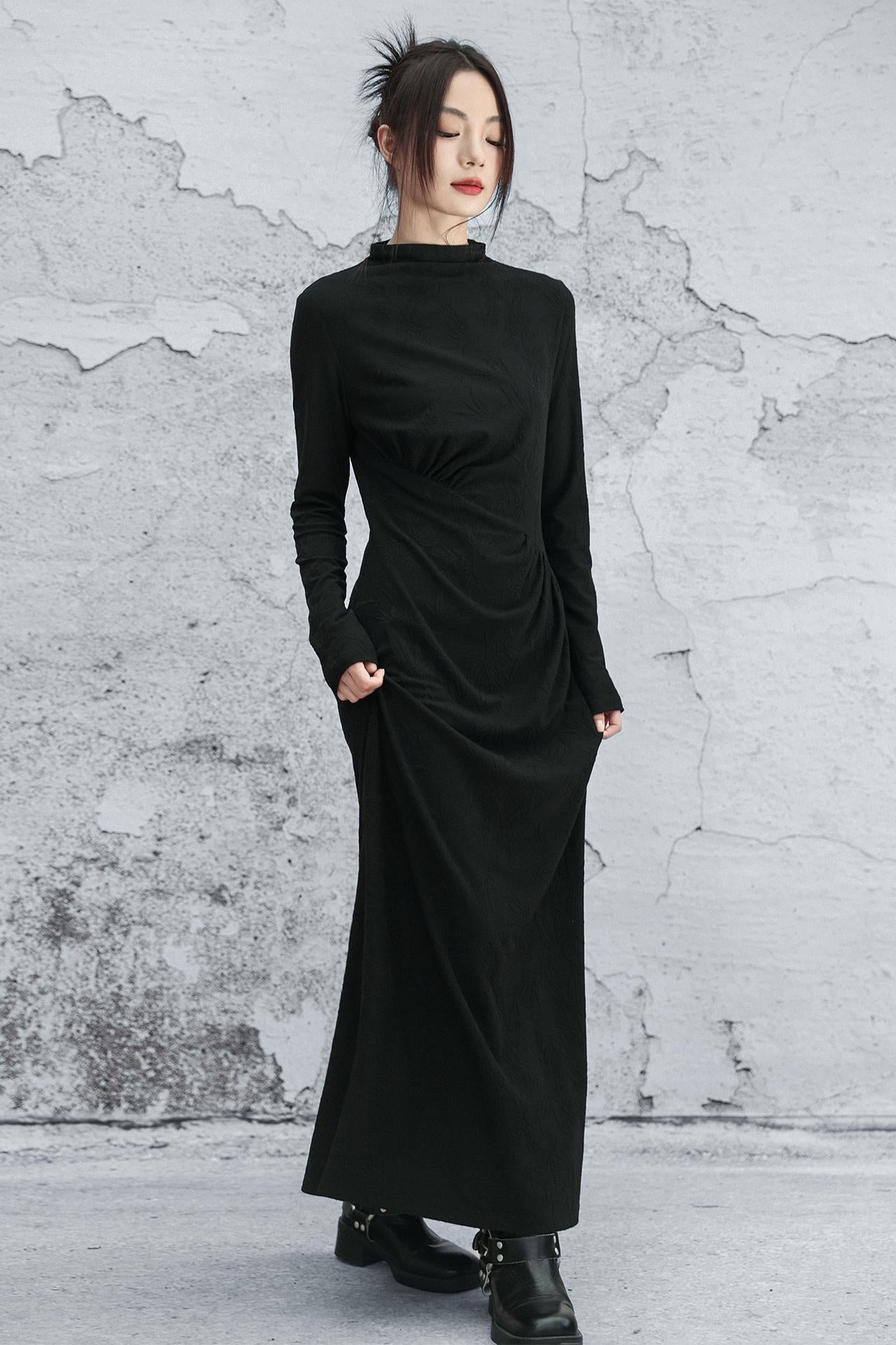 Black Knit Mode Dress