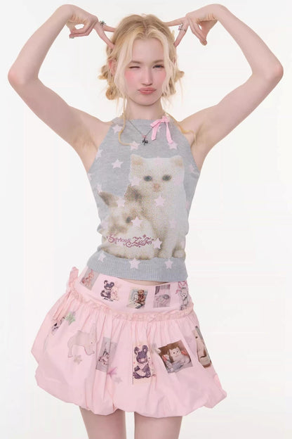 Rabbit Cat Sleeveless Top
