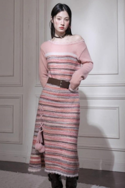Emotional Gradient Border Dress