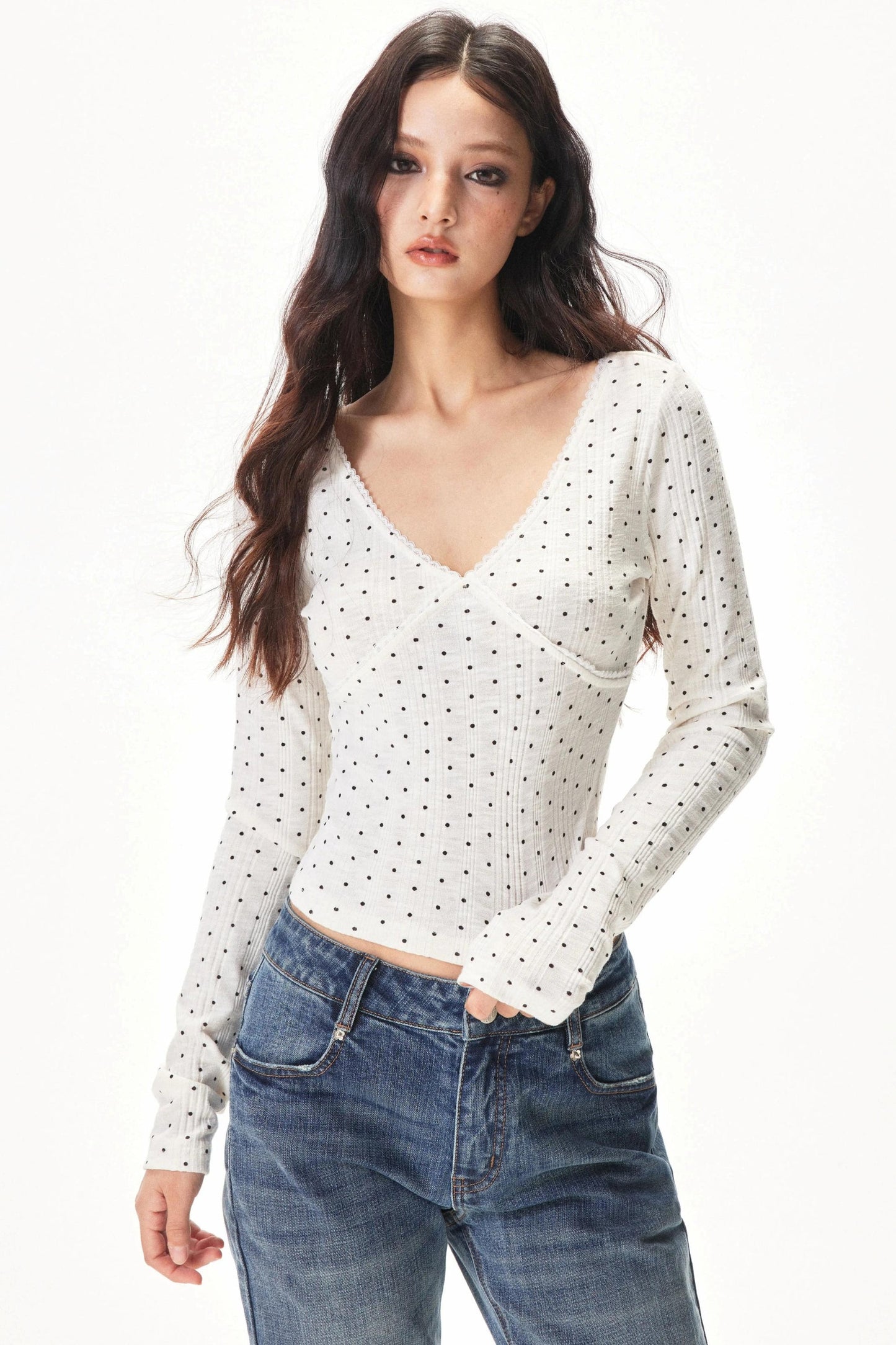 Vertical Striped Knit Top