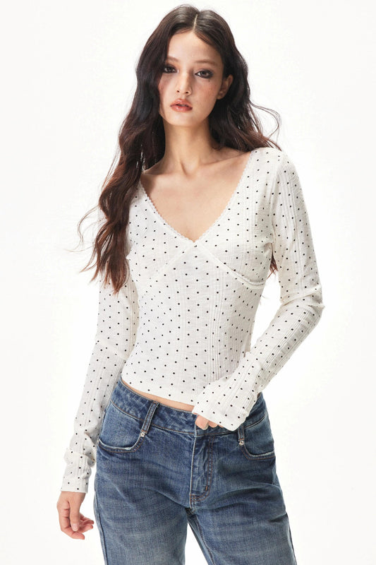 Vertical Striped Knit Top
