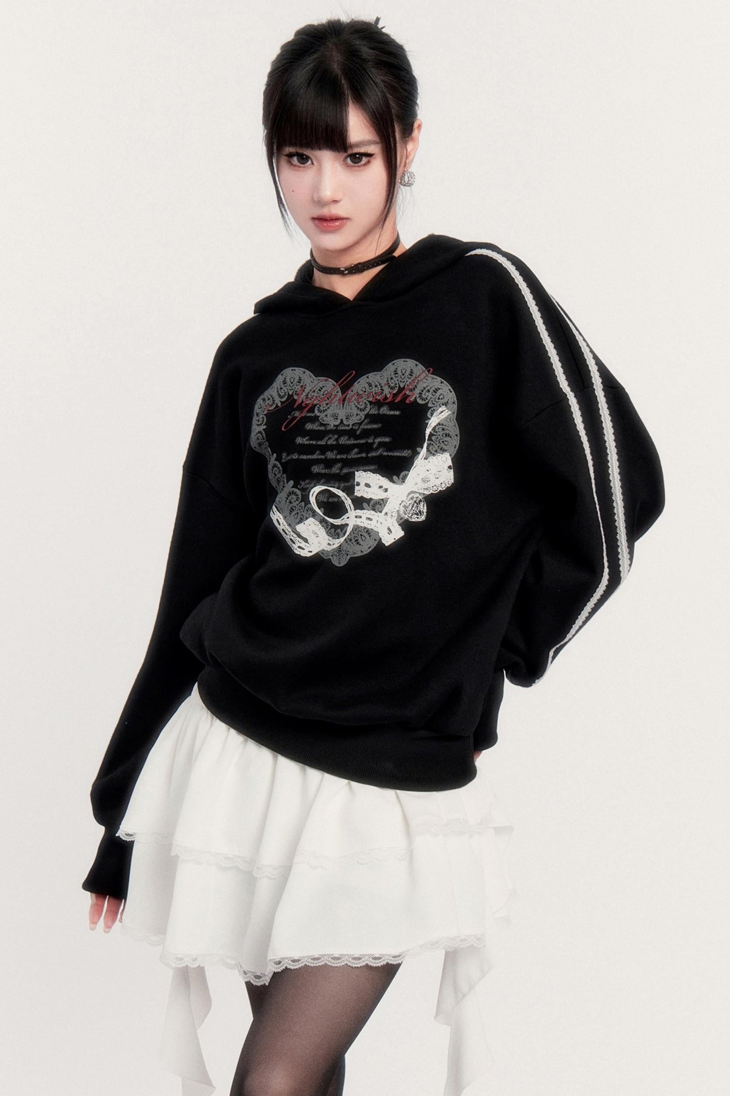 Sporty Hooded Top + Skirt