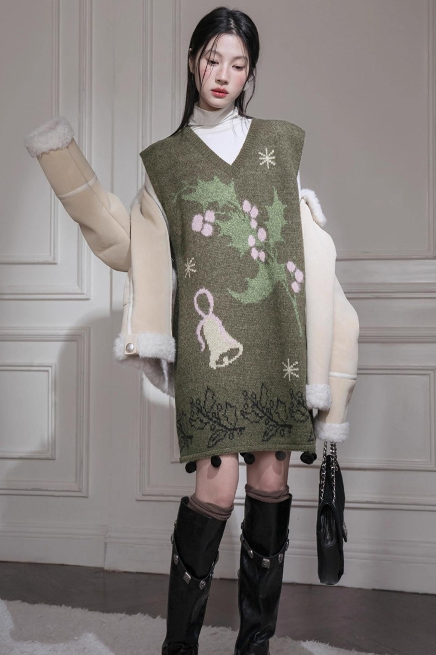 Dark Green Knit Vest