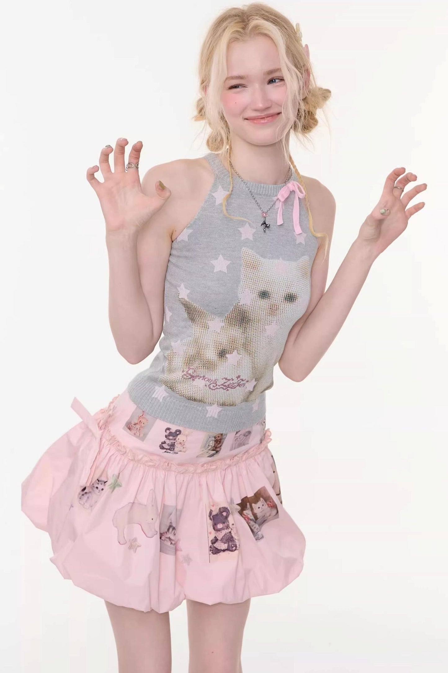 Rabbit Cat Sleeveless Top