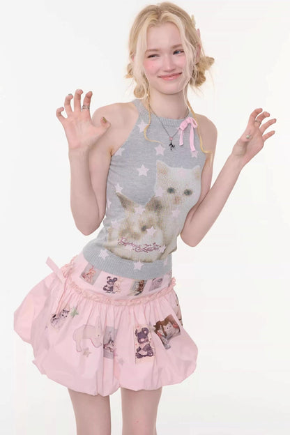 Rabbit Cat Sleeveless Top