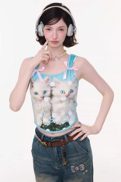 Soft Candy Polka Dot Top