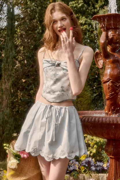 Baby Blue Top + Skirt