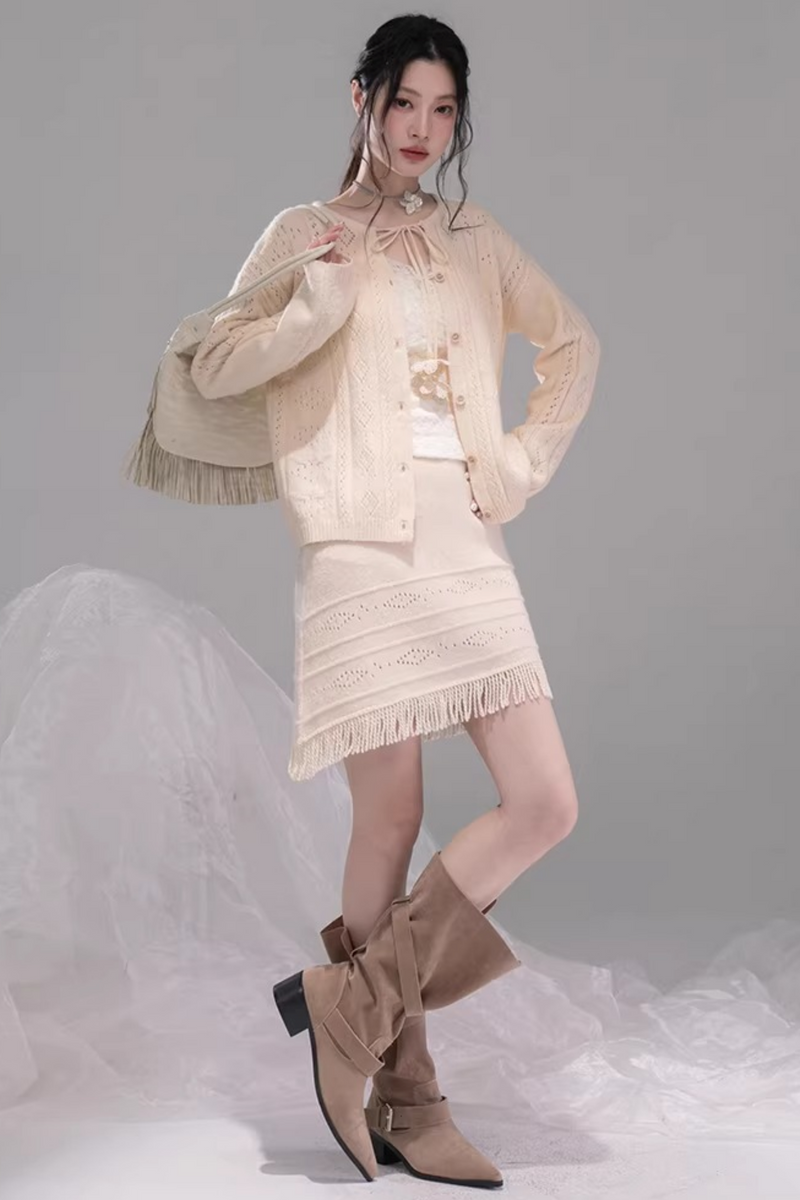 Crochet Cardigan + Skirt