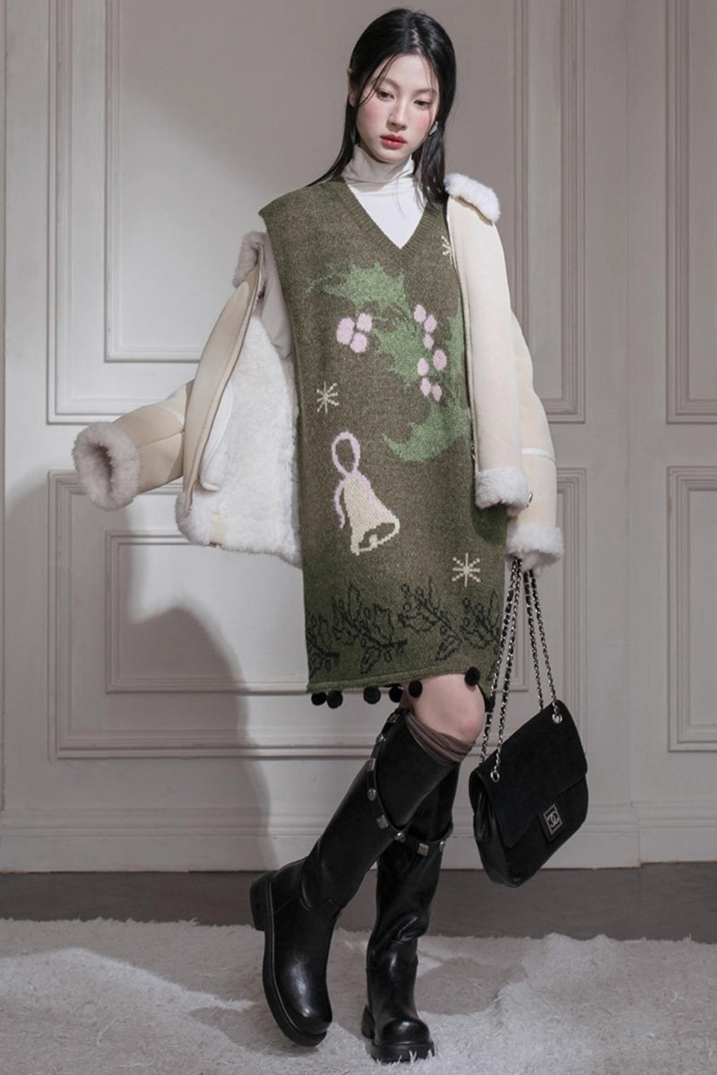 Dark Green Knit Vest