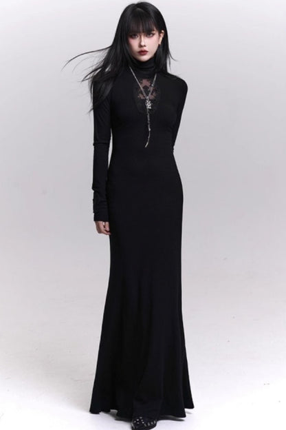 Dark Gothic Black Dress