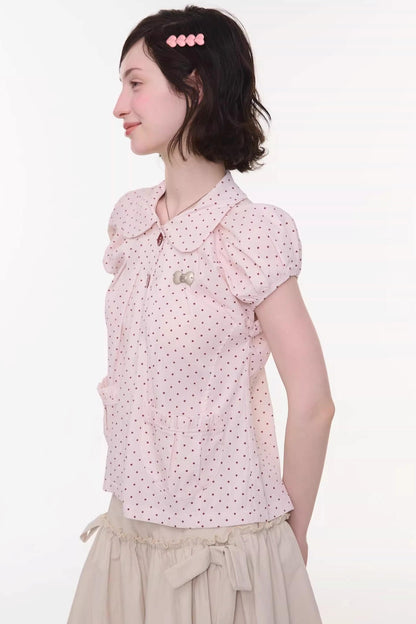 Sweet Starry Doll Collar Blouse