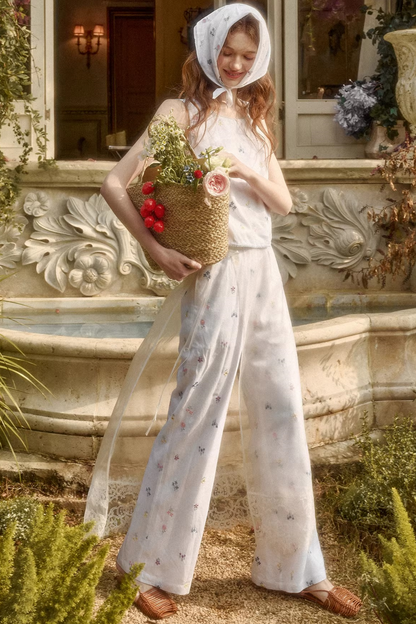 Retro Dress + Top + Pants + Curtain + Scarf