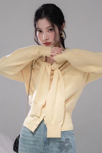 Milky Yellow One-shoulder Top