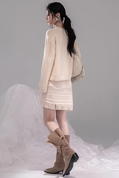 Crochet Cardigan + Skirt