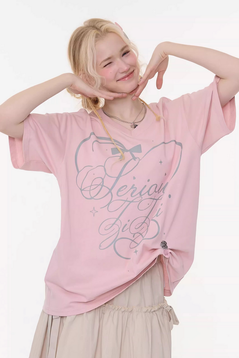 Star Falling V-neck Top