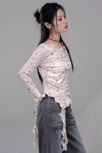 Sheer Asymmetrical Top