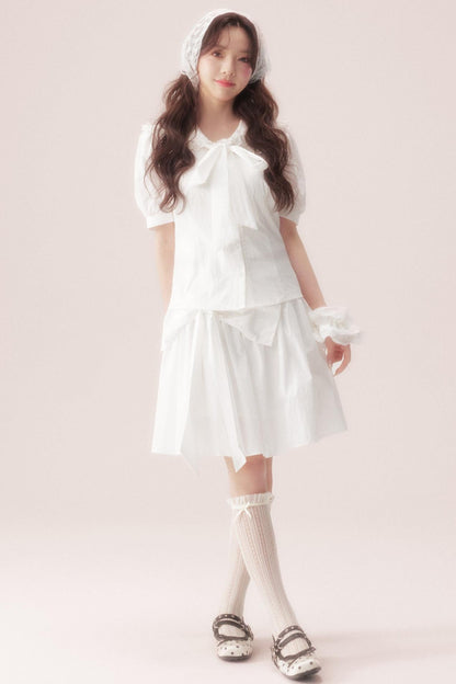 Sea Salt Bow Tie Shirt + Skirt