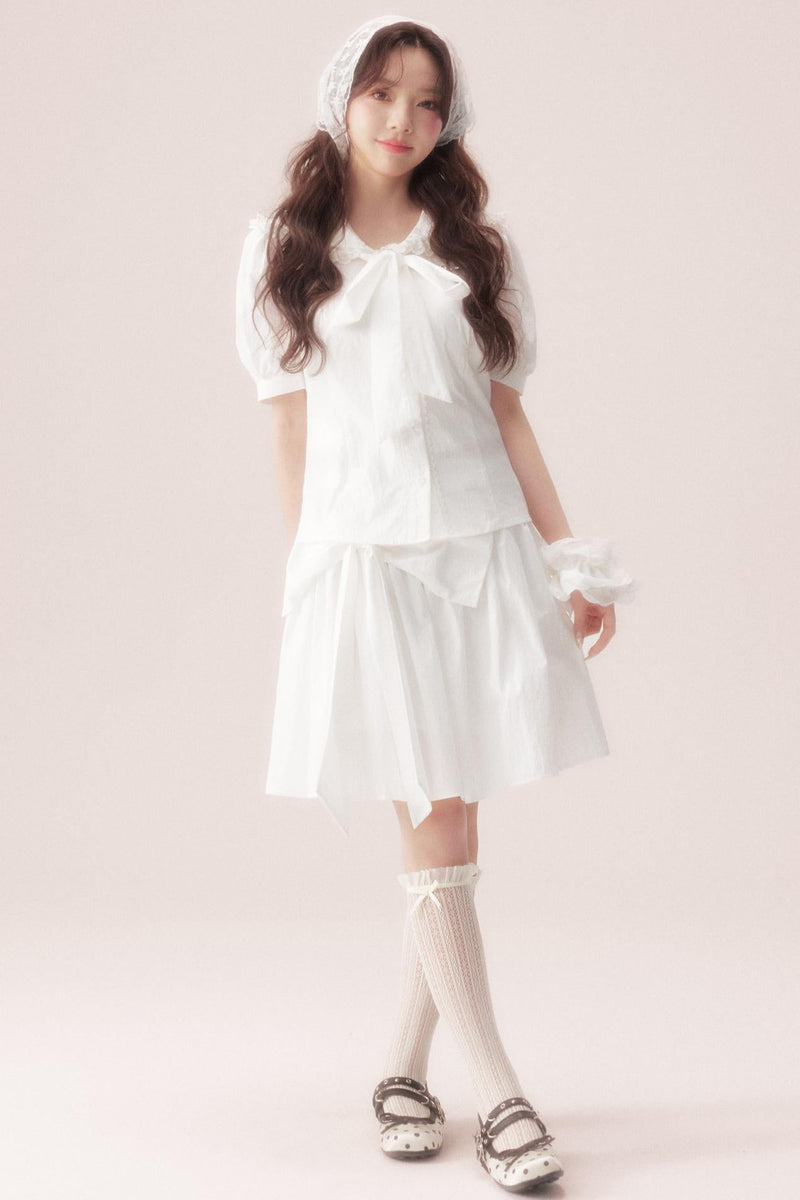 Sea Salt Bow Tie Shirt + Skirt