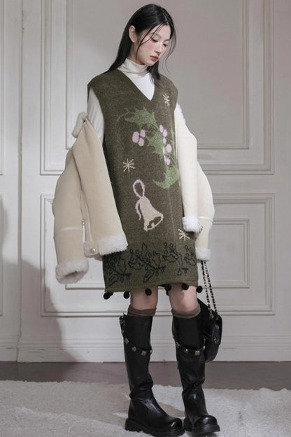 Dark Green Knit Vest