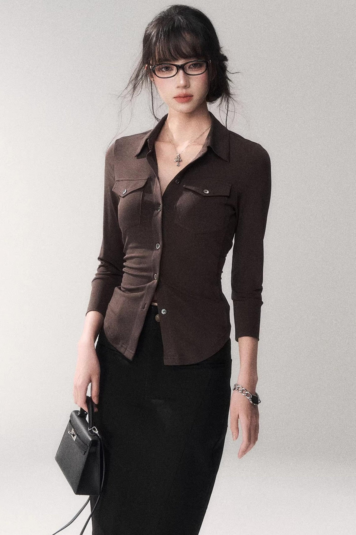 High Waist Cinched Blouse