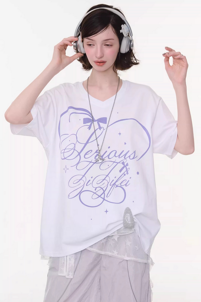 Star Falling V-neck Top