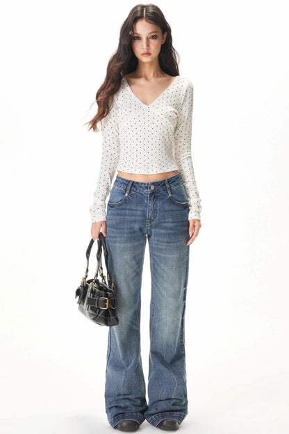 Vertical Striped Knit Top