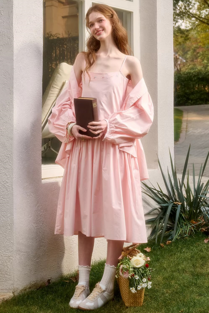 Baby Pink Sweet Dress + Shirt
